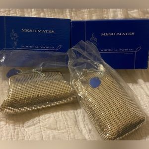 Set Of TWO New In Box WhitIng & Davis Silver Vintage Mesh Mates Original